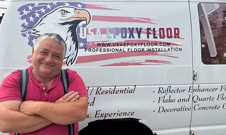 George Tsinias, owner of USA Epoxy Floors