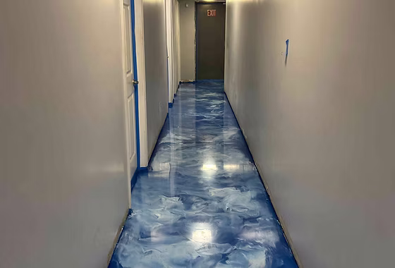Epoxy flooring project 54: Hallways, Commercial Properties