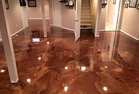 Epoxy flooring project 40: Basements, Residential Homes