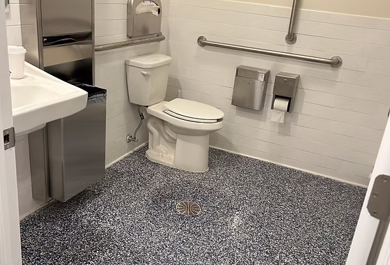 Epoxy flooring project 25: Restrooms, Commercial Properties